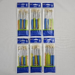 (6) Plaid Stencil Brush Sets - 34107